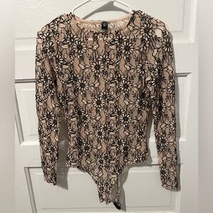 Windsor Sheer Lace Fitted Bodysuit